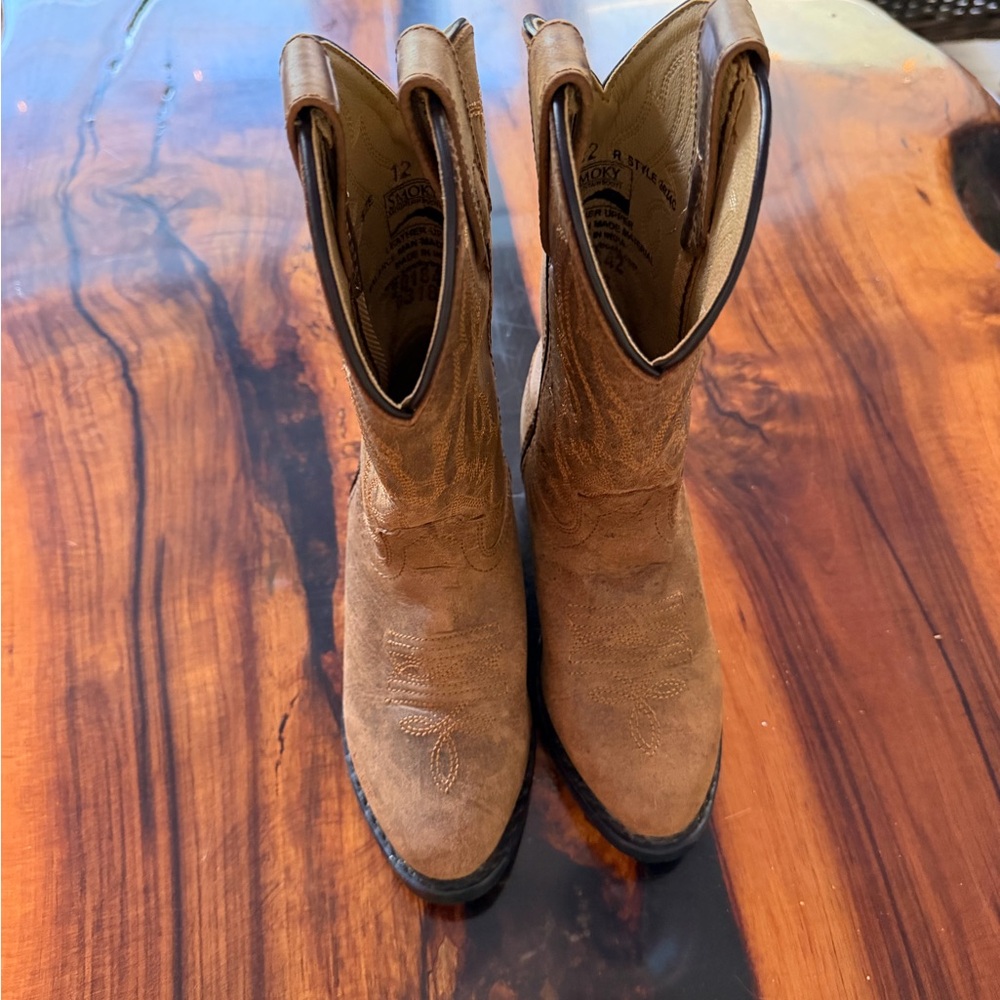 Kids Brown Western Boots Smokey mountain size kids 12